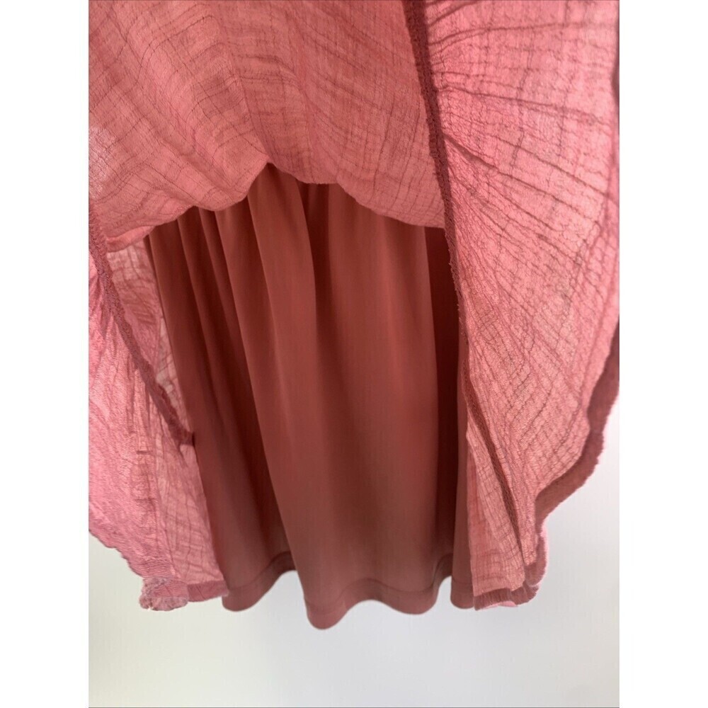 Baltic Born Magnolia Off Shoulder Mini Dress Rose Pink Short Ruffle Women Medium - Picture 6 of 11